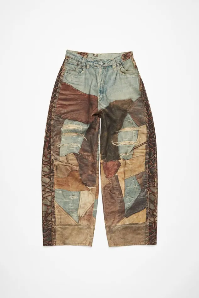 Acne Studios Super Baggy Fit Trousers 2023M Bluebrown Man Jeans