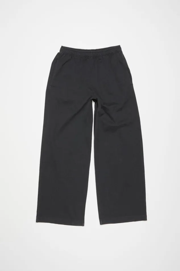 Acne Studios Sweatpant Logo Stamp Black Woman Trousers