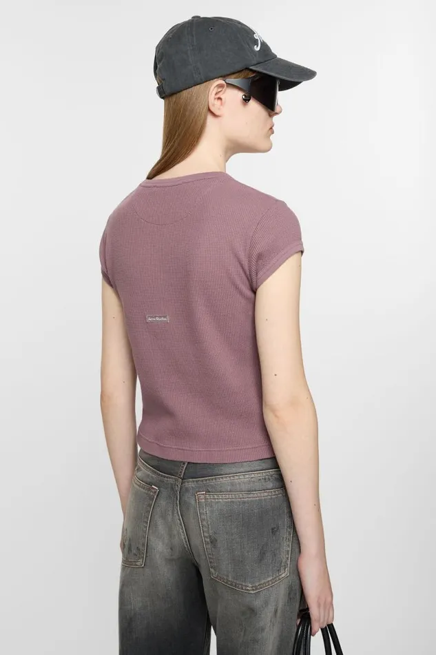 Acne Studios Tshirt 8211 Fitted Unisex Fit Plum Purple Woman Tshirts