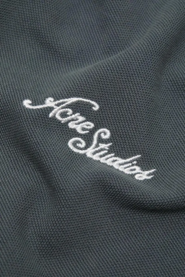 Acne Studios Tshirt Logo 8211 Relaxed Fit Faded Grey Woman Tshirts