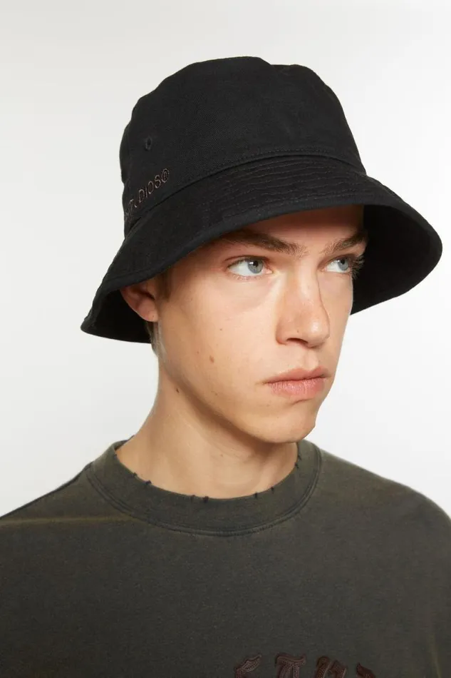 Acne Studios Twill Bucket Hat Black Woman Hats