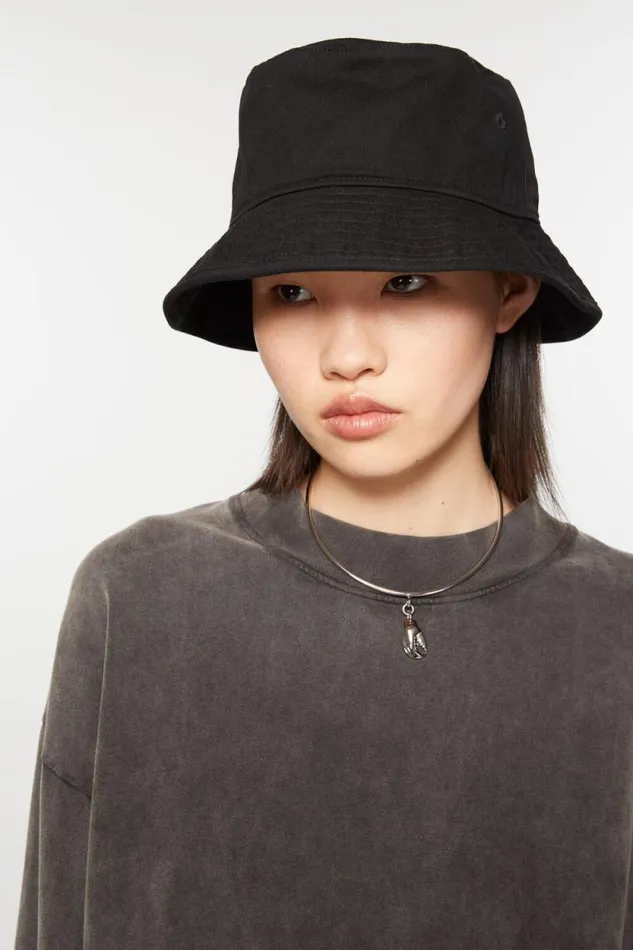 Acne Studios Twill Bucket Hat Black Woman Hats