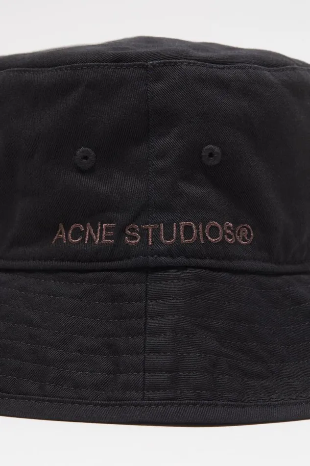 Acne Studios Twill Bucket Hat Black Woman Hats