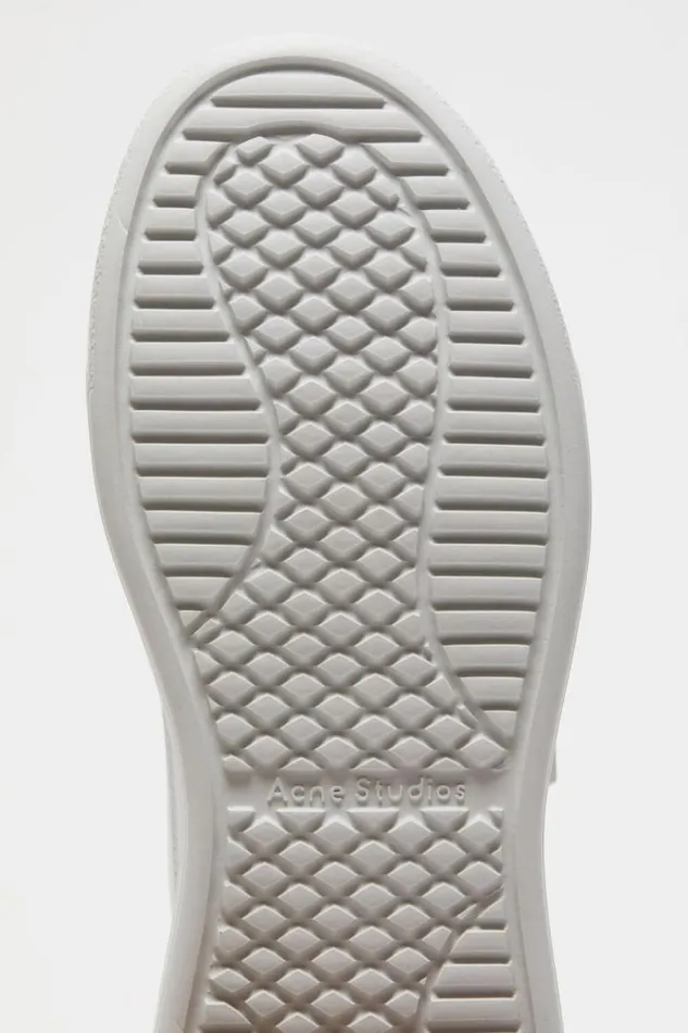 Acne Studios Velcro Strap Platform Sneakers Optic Whiteoptic White Man Shoes