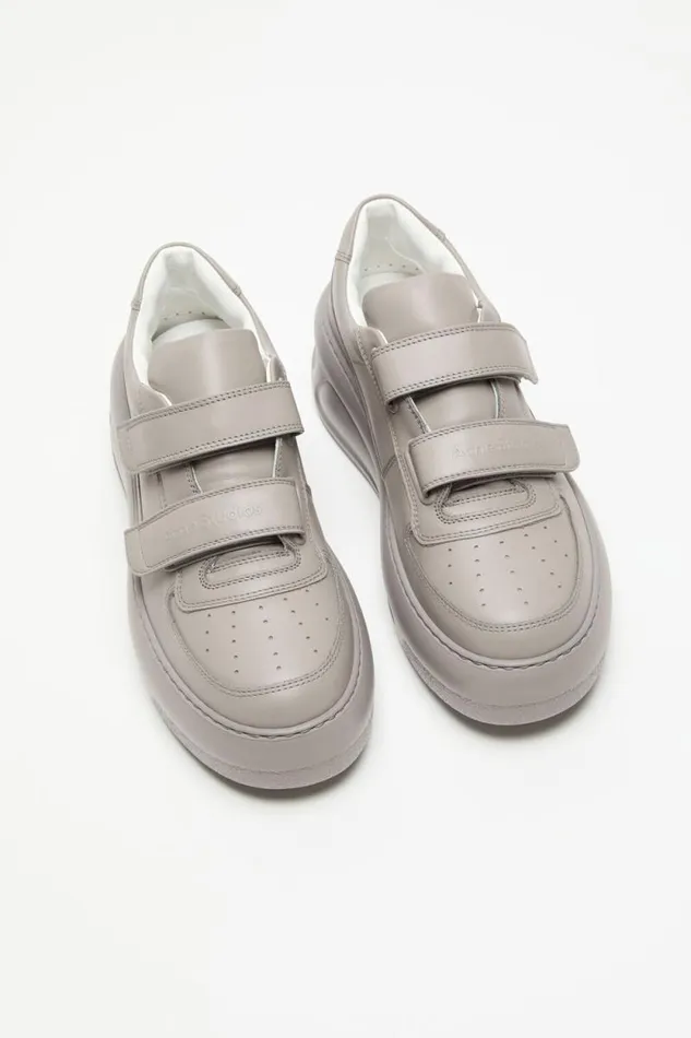 Acne Studios Velcro Strap Platform Sneakers Taupe Grey Man Shoes