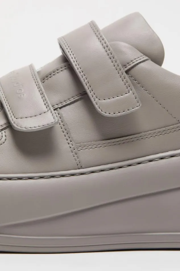 Acne Studios Velcro Strap Platform Sneakers Taupe Grey Man Shoes