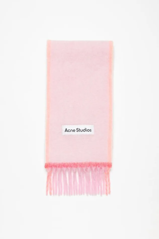 Acne Studios Wool Mohair Scarf 8211 Narrow Pink Woman Scarves