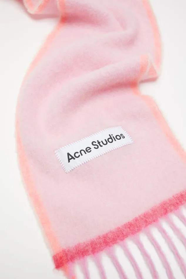 Acne Studios Wool Mohair Scarf 8211 Narrow Pink Woman Scarves