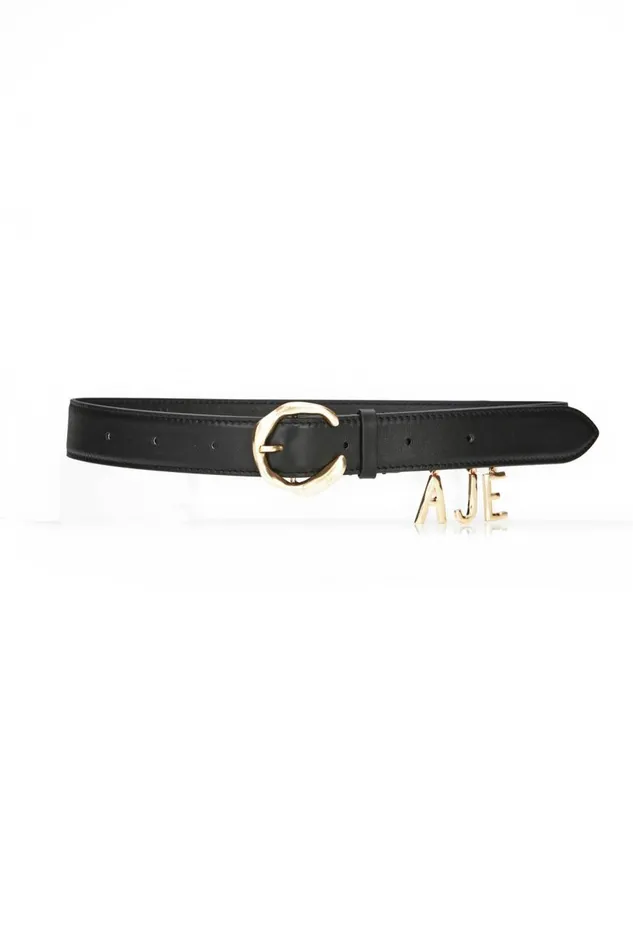 Aje Belts Caldeira Leather Charm Belt Black 8211 Women