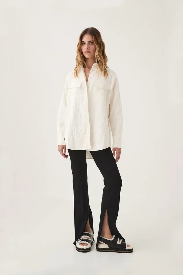 Aje Blazers Jackets and Coats Ashlar Quilted Shirt Jacket Ivory 8211 Women