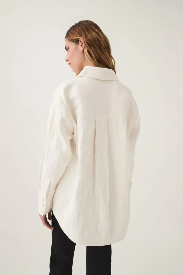 Aje Blazers Jackets and Coats Ashlar Quilted Shirt Jacket Ivory 8211 Women