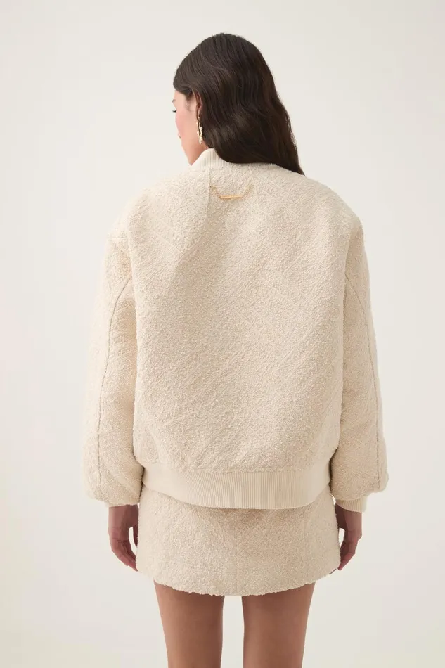 Aje Blazers Jackets and Coats Tectonic Bomber Jacket Cream 8211 Women