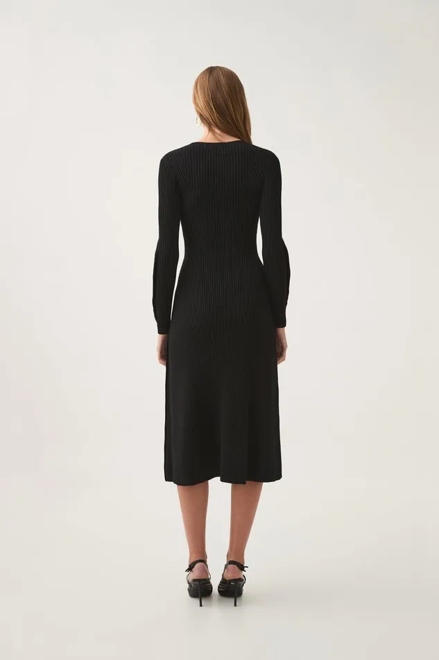 Aje Dresses Lia Knit Midi Dress Black 8211 Women Aje Dresses Lia Knit Midi Dress Black 8211 Women