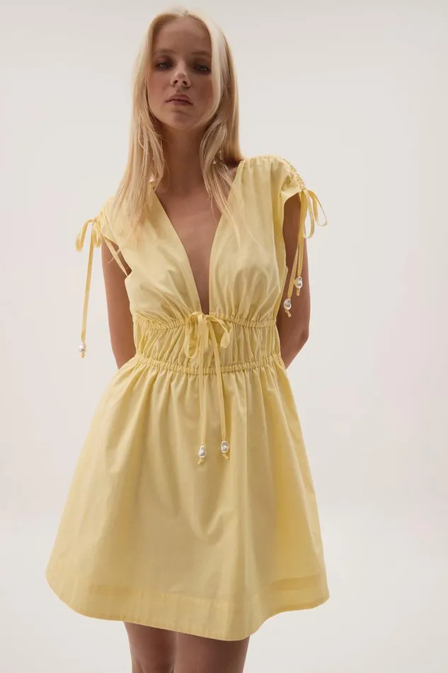 Aje Dresses Marley Mini Dress Lemon 8211 Women