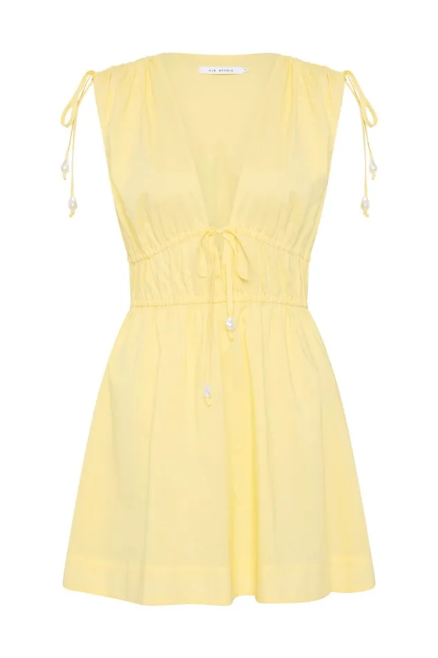 Aje Dresses Marley Mini Dress Lemon 8211 Women Aje Dresses Marley Mini Dress Lemon 8211 Women