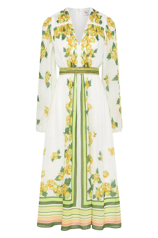 Aje Dresses Secret Border Print Midi Dress Garden Peony 8211 Women Aje Dresses Secret Border Print Midi Dress Garden Peony 8211 Women