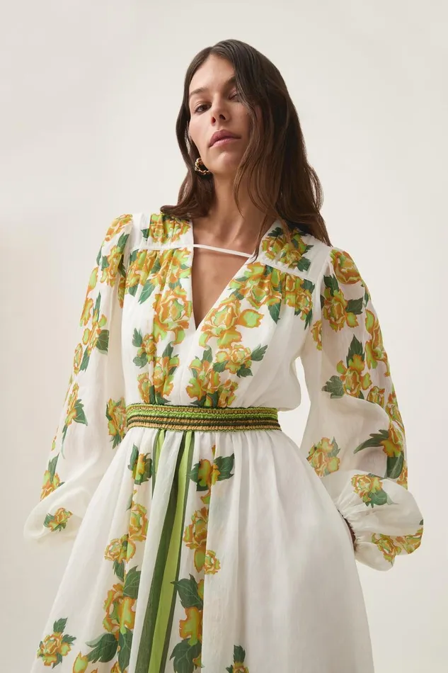 Aje Dresses Secret Border Print Midi Dress Garden Peony 8211 Women Aje Dresses Secret Border Print Midi Dress Garden Peony 8211 Women