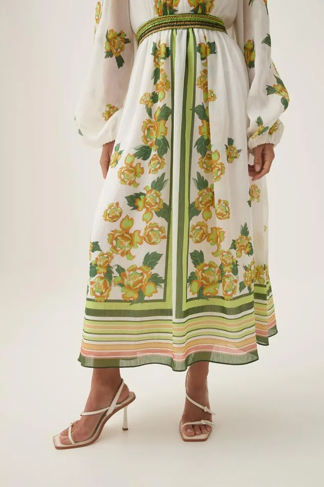 Aje Dresses Secret Border Print Midi Dress Garden Peony 8211 Women Aje Dresses Secret Border Print Midi Dress Garden Peony 8211 Women