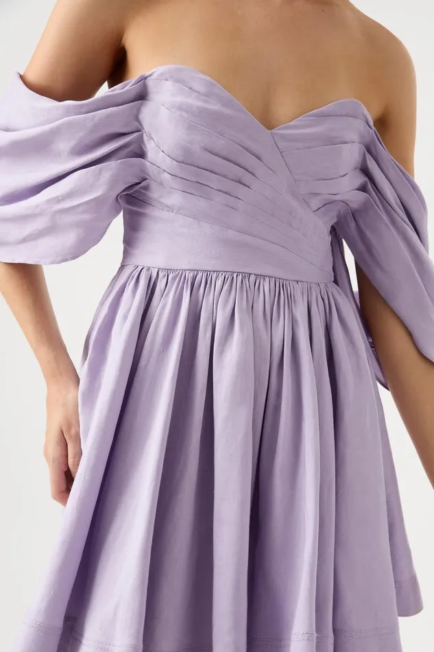 Aje Dresses Zorina Sweetheart Mini Dress Lilac 8211 Women Aje Dresses Zorina Sweetheart Mini Dress Lilac 8211 Women