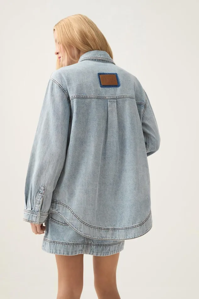 Aje Matching Sets Aura Denim Shirt Sea Spray Wash 8211 Women Aje Matching Sets Aura Denim Shirt Sea Spray Wash 8211 Women