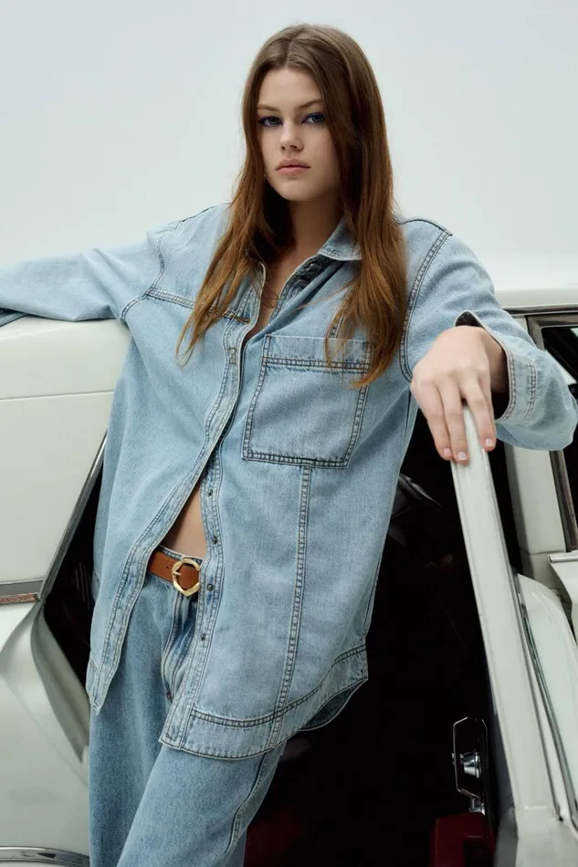 Aje Matching Sets Aura Denim Shirt Sea Spray Wash 8211 Women Aje Matching Sets Aura Denim Shirt Sea Spray Wash 8211 Women