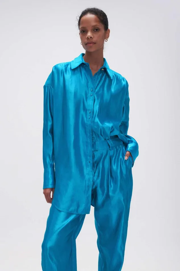Aje Matching Sets Kingsford Shirt Azure Blue 8211 Women Aje Matching Sets Kingsford Shirt Azure Blue 8211 Women