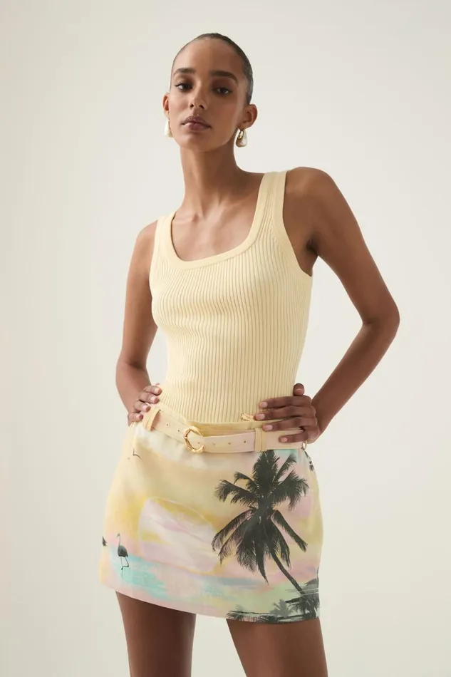 Aje Matching Sets Paradise Micro Mini Skirt Sunset Sky 8211 Women