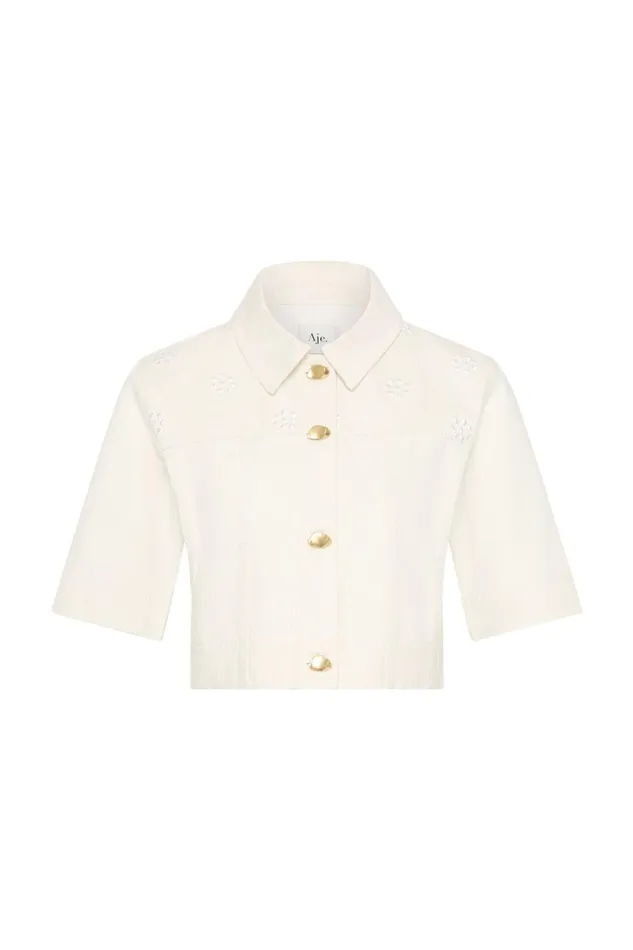 Aje Matching Sets Ren Denim Crop Shirt White 8211 Women Aje Matching Sets Ren Denim Crop Shirt White 8211 Women