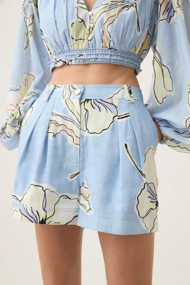 Aje Matching Sets Romantica Short Blue Hibiscus 8211 Women