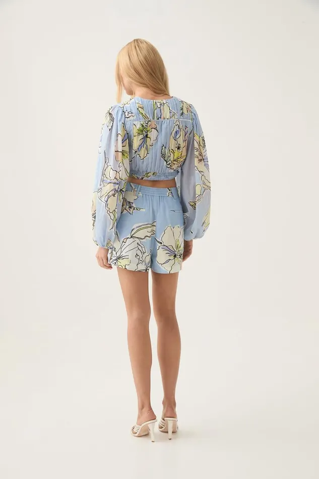 Aje Matching Sets Romantica Short Blue Hibiscus 8211 Women