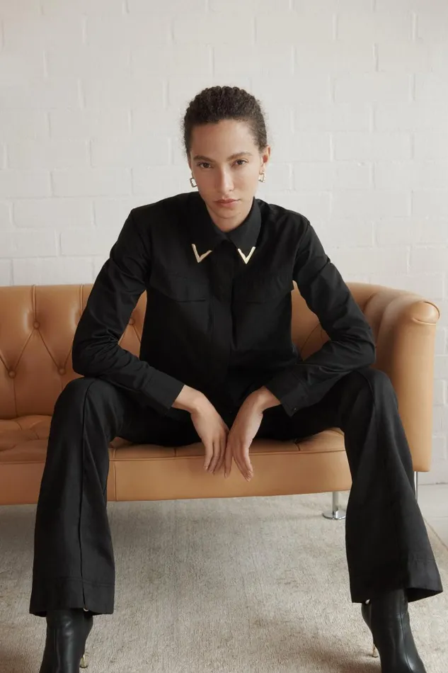 Aje Matching Sets Ryka Hardware Shirt Black 8211 Women Aje Matching Sets Ryka Hardware Shirt Black 8211 Women