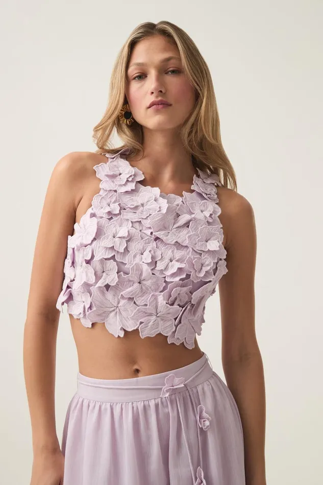 Aje Matching Sets Splendour Flower Shell Top Soft Violet 8211 Women Aje Matching Sets Splendour Flower Shell Top Soft Violet 8211 Women