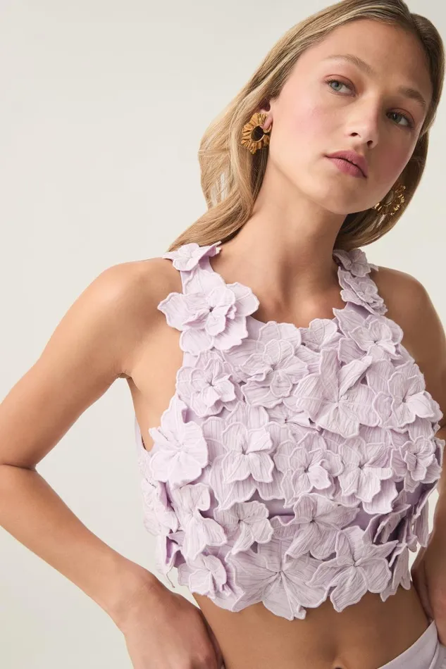 Aje Matching Sets Splendour Flower Shell Top Soft Violet 8211 Women Aje Matching Sets Splendour Flower Shell Top Soft Violet 8211 Women
