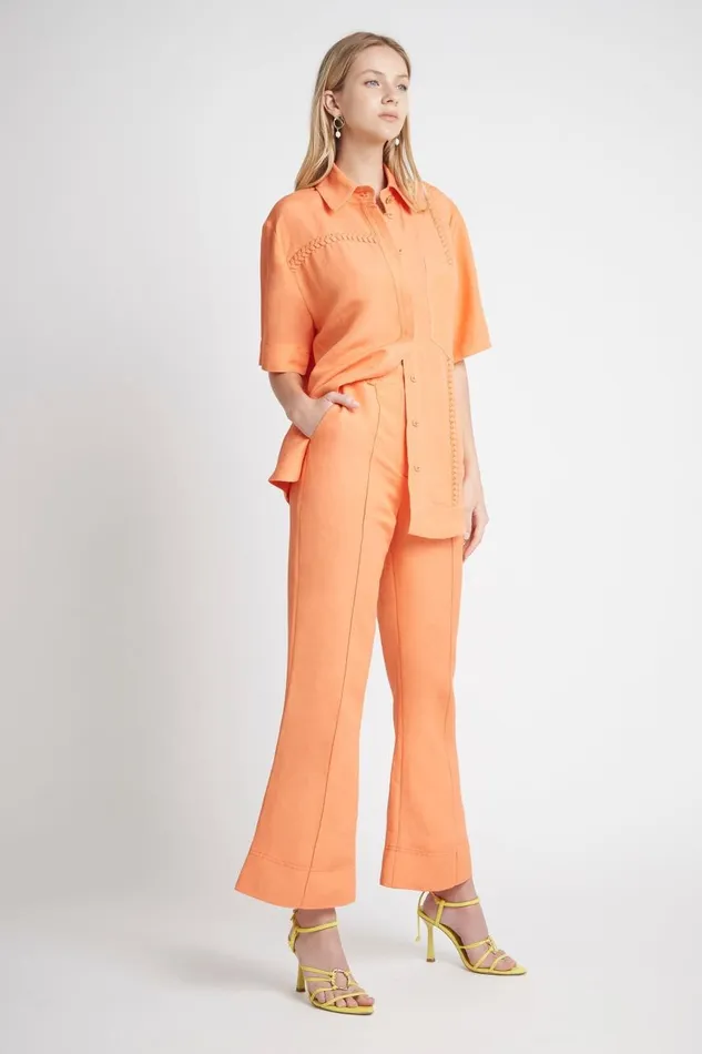 Aje Pants Cantina Relaxed Flare Pant Mandarin 8211 Women Aje Pants Cantina Relaxed Flare Pant Mandarin 8211 Women