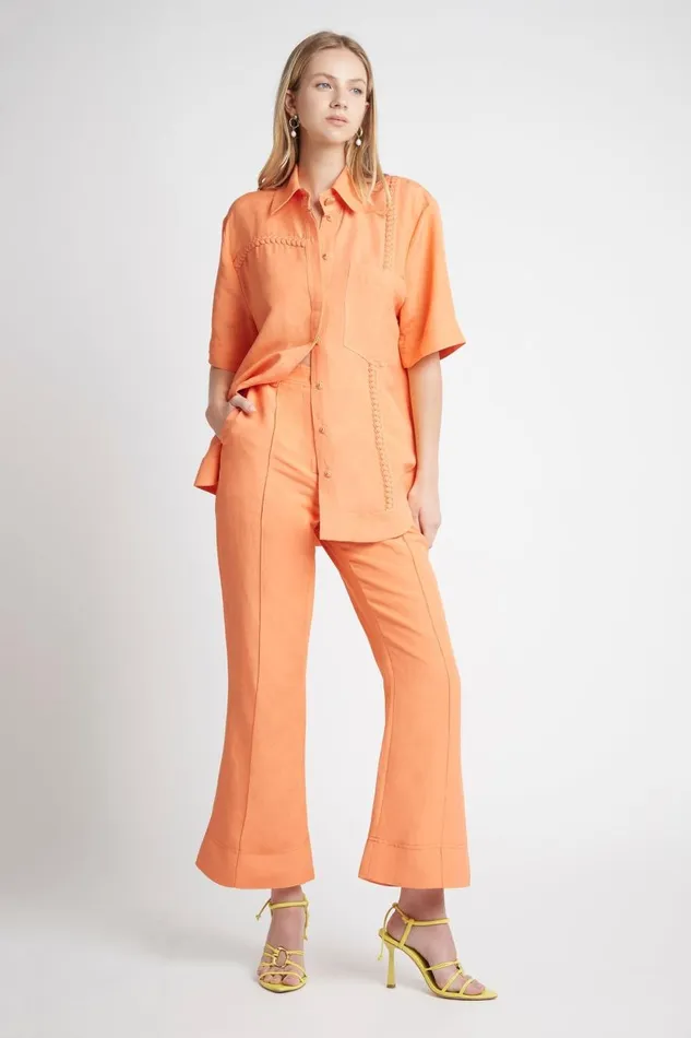 Aje Pants Cantina Relaxed Flare Pant Mandarin 8211 Women Aje Pants Cantina Relaxed Flare Pant Mandarin 8211 Women