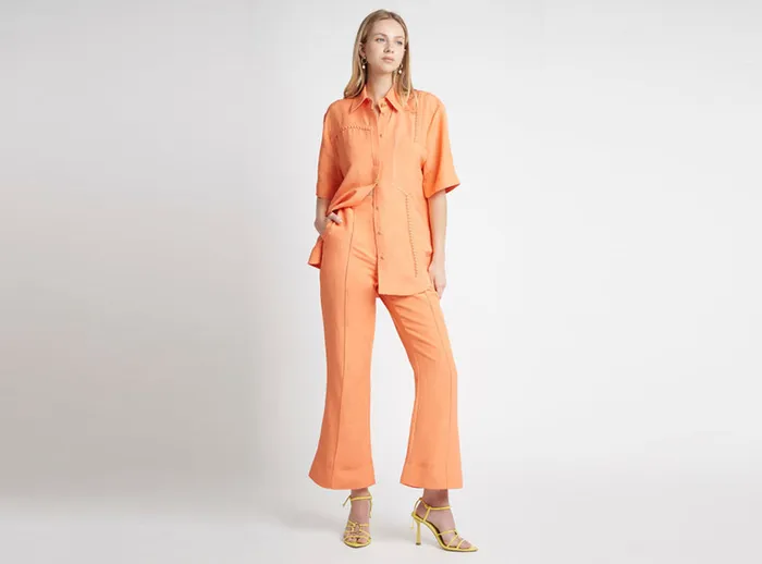 Aje Pants Cantina Relaxed Flare Pant Mandarin 8211 Women Aje Pants Cantina Relaxed Flare Pant Mandarin 8211 Women