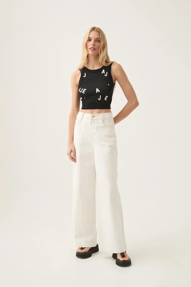 Aje Pants Wavebreak Mid Rise Jean White 8211 Women