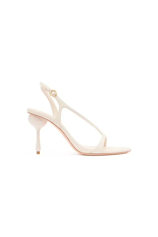 Aje Shoes Elan Asymmetric Droplet Heel Ivory 8211 Women