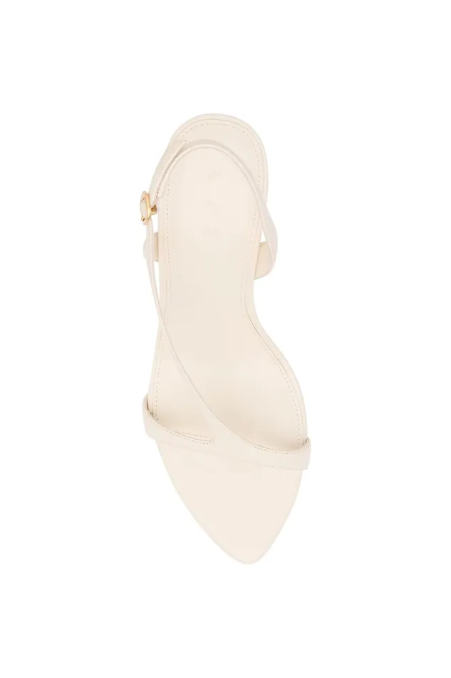 Aje Shoes Elan Asymmetric Droplet Heel Ivory 8211 Women