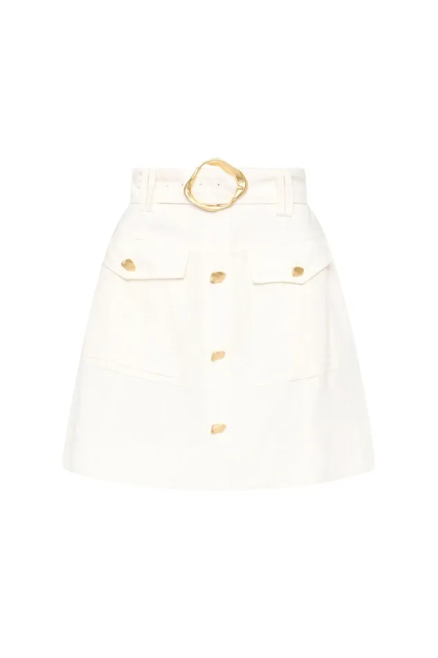 Aje Skirts Beacon Utility Mini Skirt Ivory 8211 Women