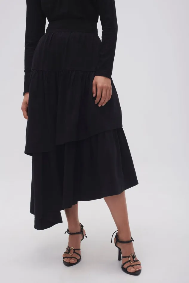Aje Skirts Interlace Midi Skirt Black 8211 Women