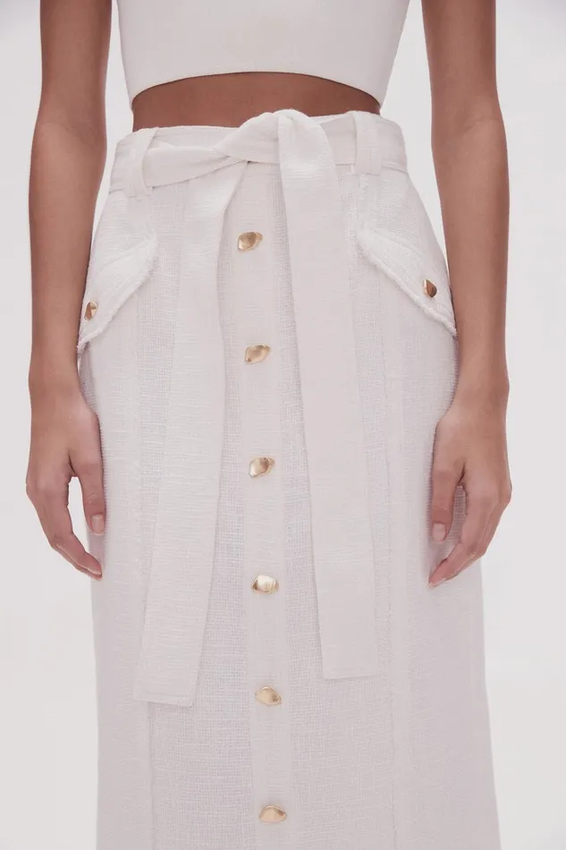 Aje Skirts Isabel Utility Pencil Skirt Ivory 8211 Women