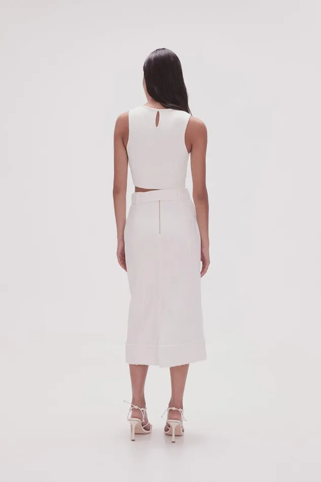 Aje Skirts Isabel Utility Pencil Skirt Ivory 8211 Women