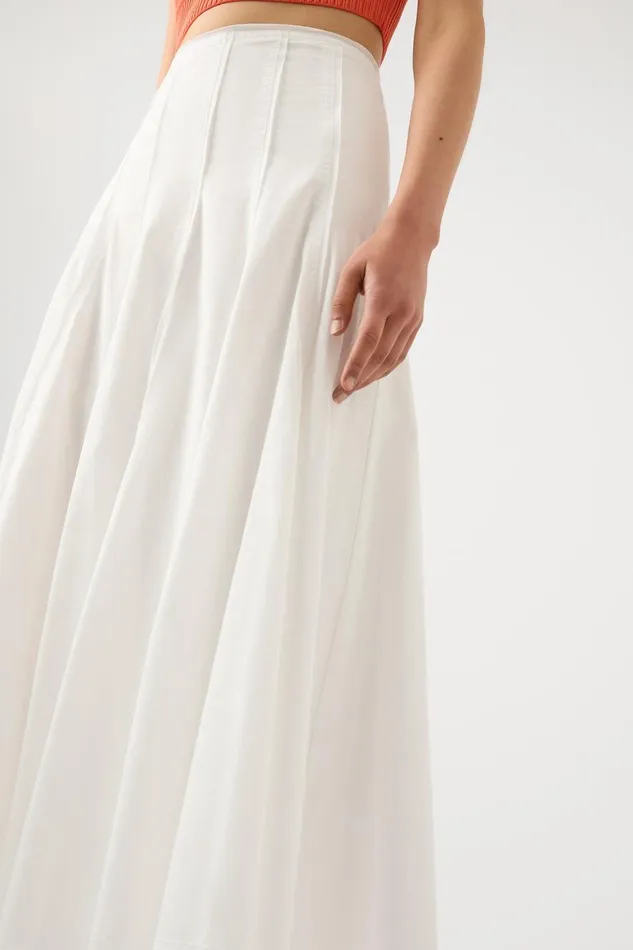 Aje Skirts Meadow Panelled Midi Skirt Ivory 8211 Women