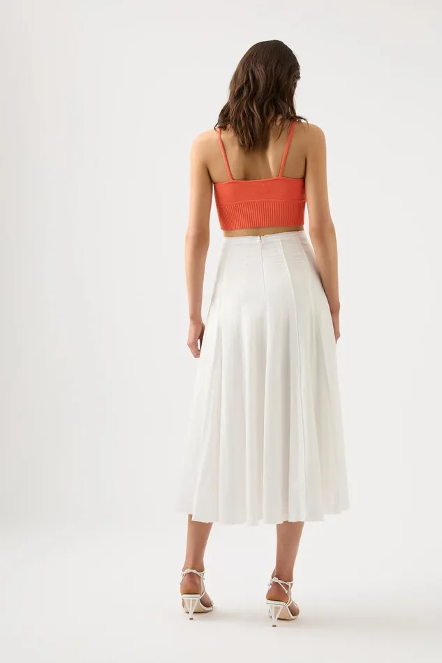 Aje Skirts Meadow Panelled Midi Skirt Ivory 8211 Women
