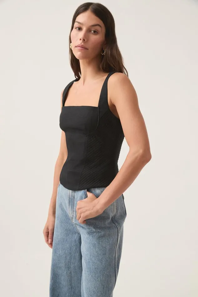 Aje Tops Clover Corded Top Black 8211 Women Aje Tops Clover Corded Top Black 8211 Women