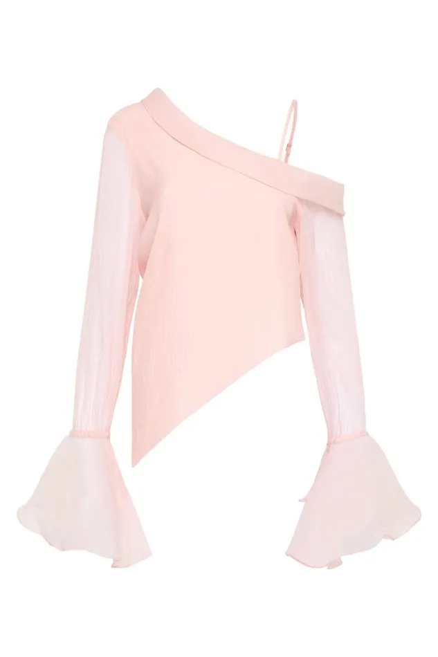 Aje Tops Edith Draped Top Blush Pink 8211 Women Aje Tops Edith Draped Top Blush Pink 8211 Women