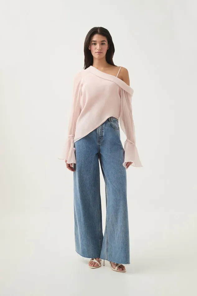 Aje Tops Edith Draped Top Blush Pink 8211 Women Aje Tops Edith Draped Top Blush Pink 8211 Women