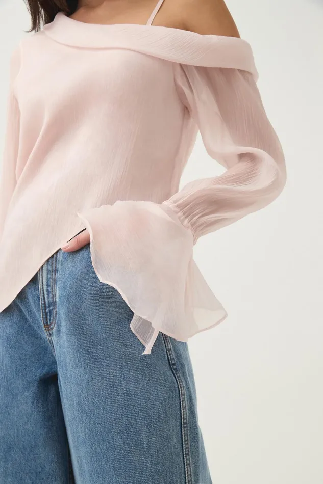 Aje Tops Edith Draped Top Blush Pink 8211 Women Aje Tops Edith Draped Top Blush Pink 8211 Women