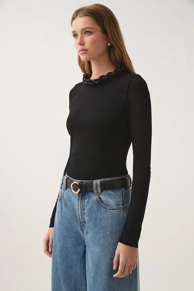 Aje Tops Entwined Open Back Knit Top Black 8211 Women Aje Tops Entwined Open Back Knit Top Black 8211 Women